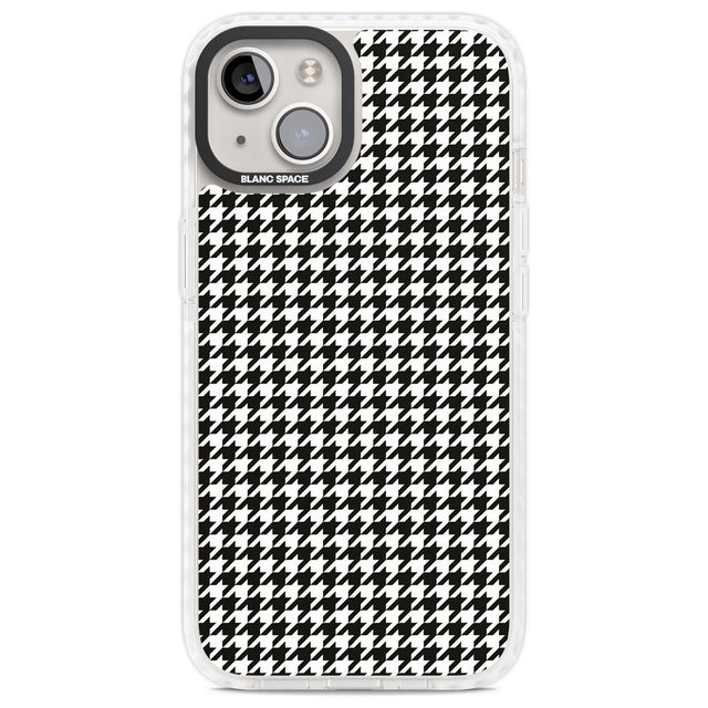Chic Houndstooth Check Phone Case iPhone 13 / Impact Case,iPhone 14 / Impact Case,iPhone 15 / Impact Case,iPhone 15 Plus / Impact Case Blanc Space