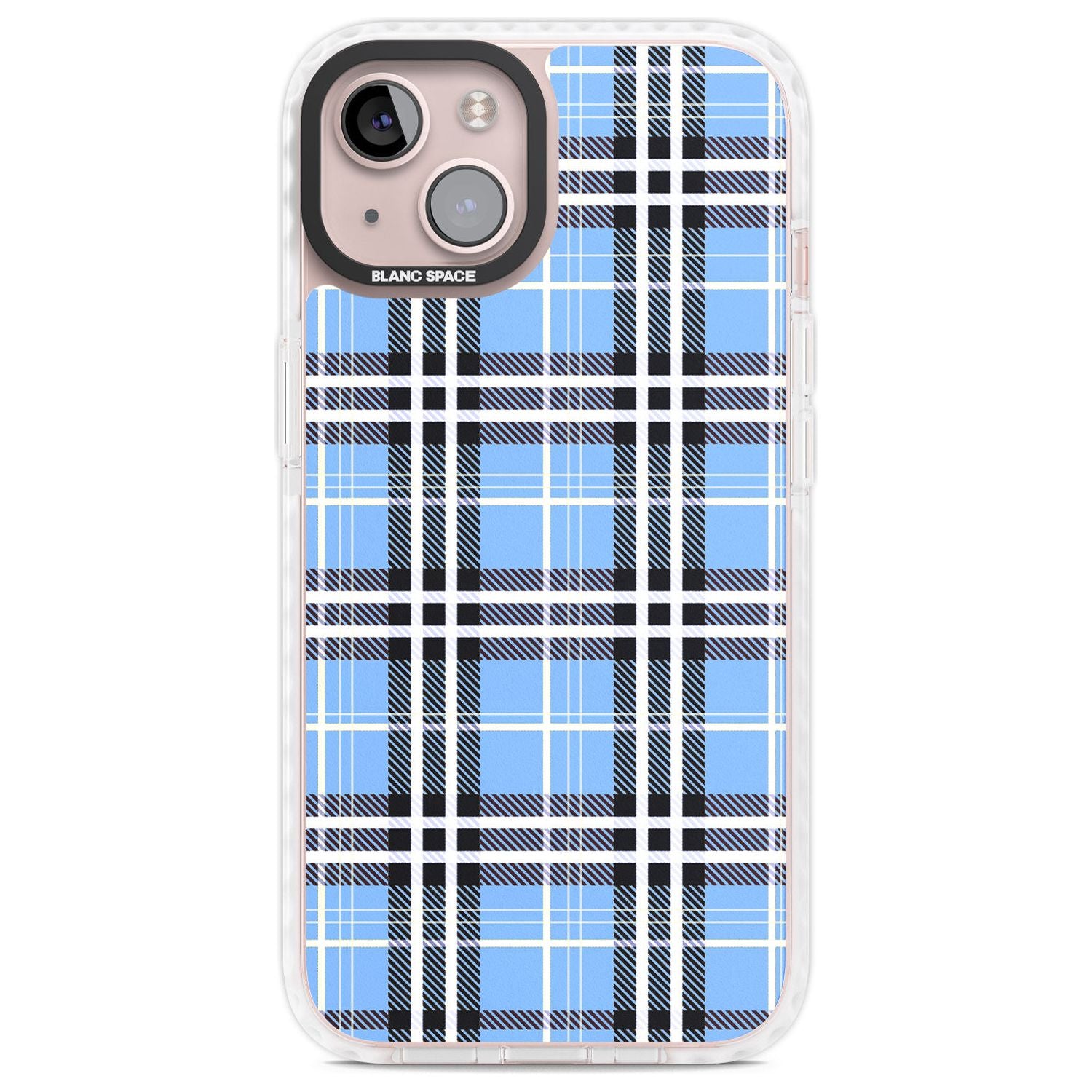 Blue Plaid Phone Case iPhone 13 / Impact Case,iPhone 14 / Impact Case,iPhone 15 Plus / Impact Case,iPhone 15 / Impact Case Blanc Space