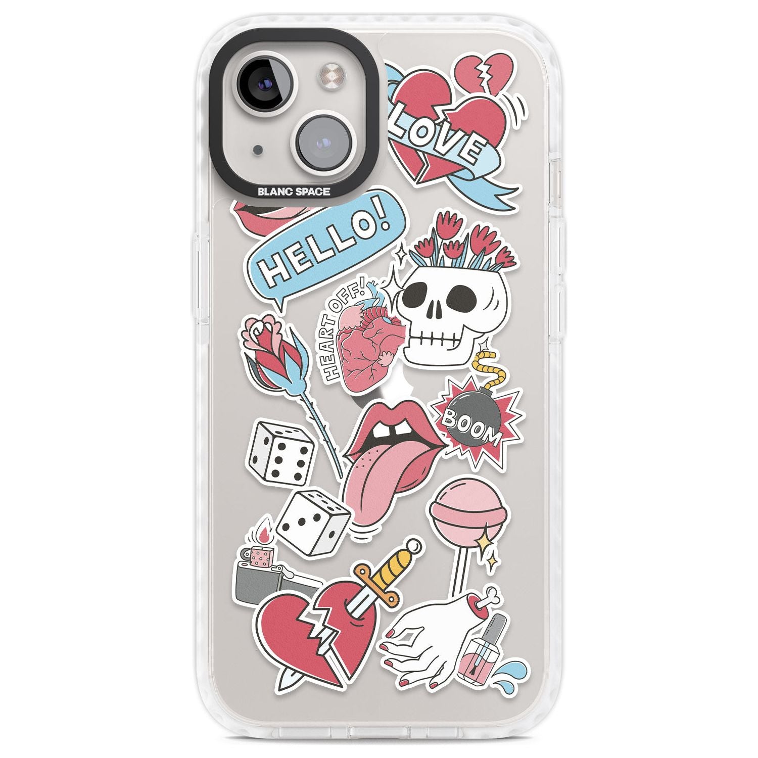 Skull & Flowers Stickers