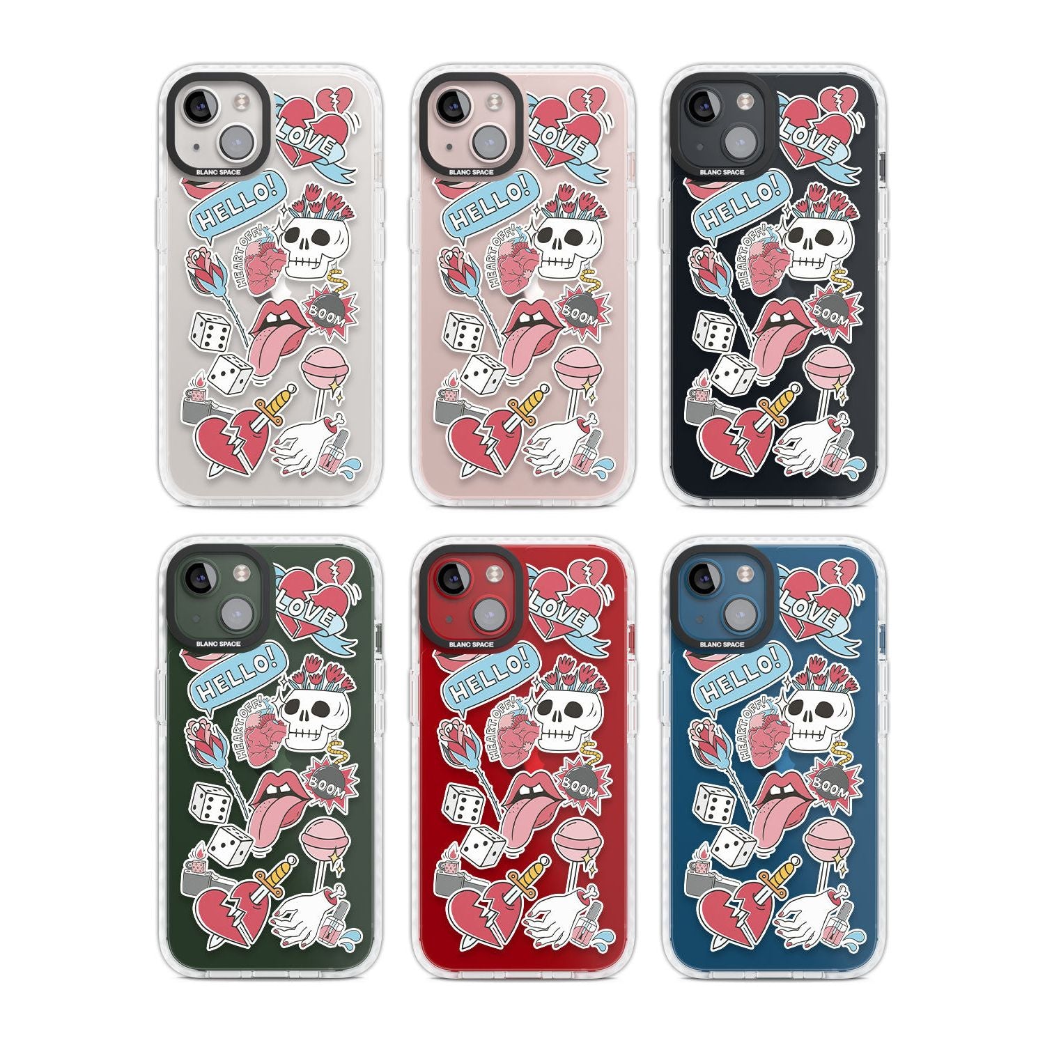 Skull & Flowers Stickers