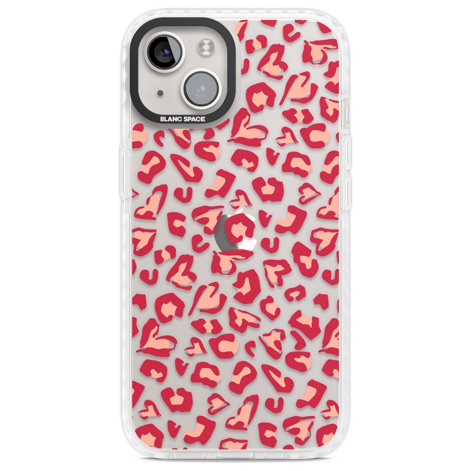 Heart Leopard Print Phone Case iPhone 13 / Impact Case,iPhone 14 / Impact Case,iPhone 15 Plus / Impact Case,iPhone 15 / Impact Case Blanc Space