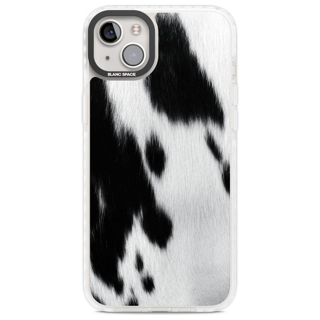 Designer Fashion Cowhide Phone Case iPhone 14 Plus / Impact Case Blanc Space