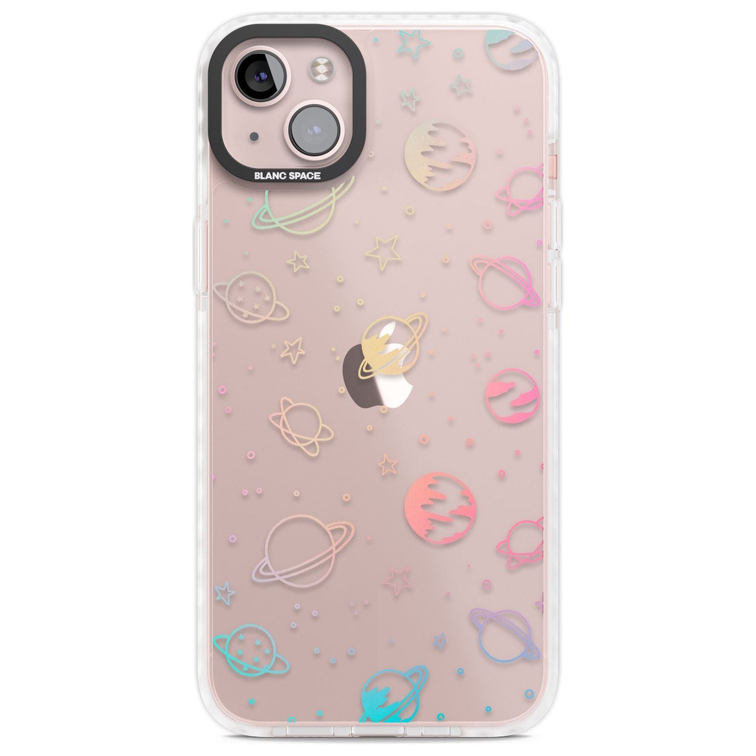 Cosmic Outer Space Design Pastels on Clear Phone Case iPhone 14 Plus / Impact Case Blanc Space