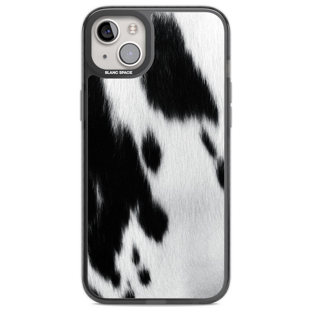 Designer Fashion Cowhide Phone Case iPhone 14 Plus / Black Impact Case Blanc Space