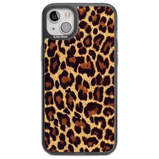 Gold Leopard Print Phone Case iPhone 14 Plus / Black Impact Case Blanc Space