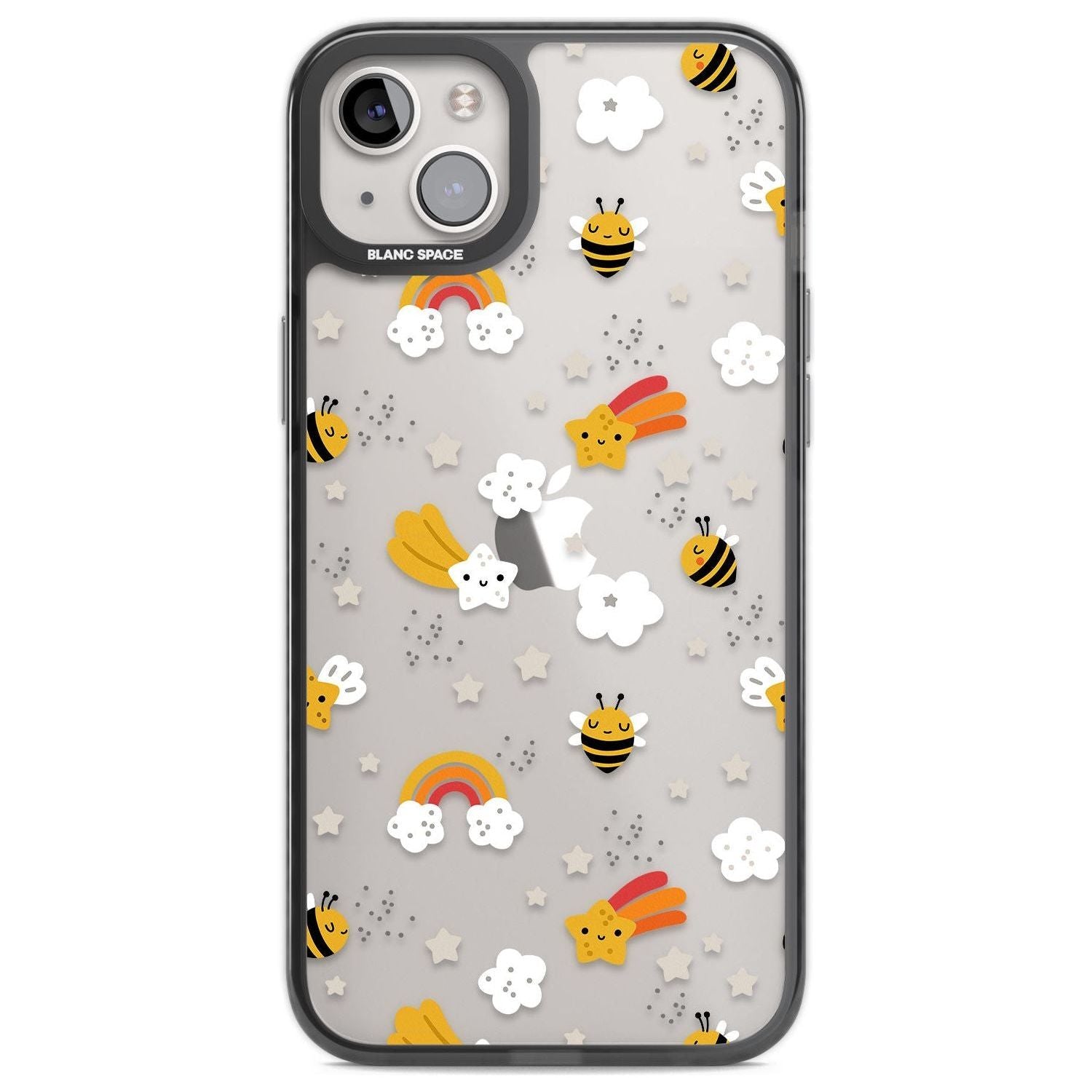 Busy Bee Phone Case iPhone 14 Plus / Black Impact Case Blanc Space