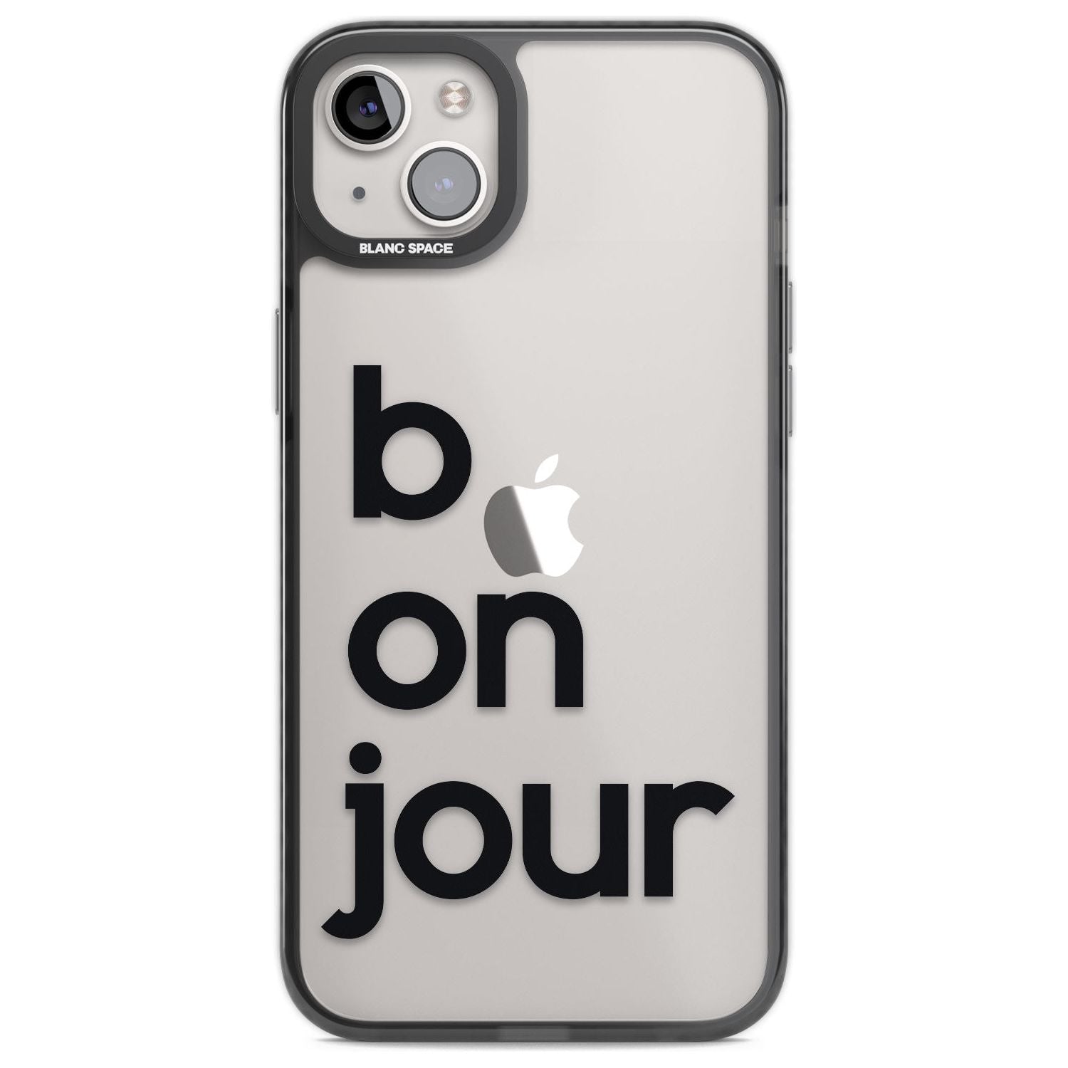 Bonjour Phone Case iPhone 14 Plus / Black Impact Case Blanc Space