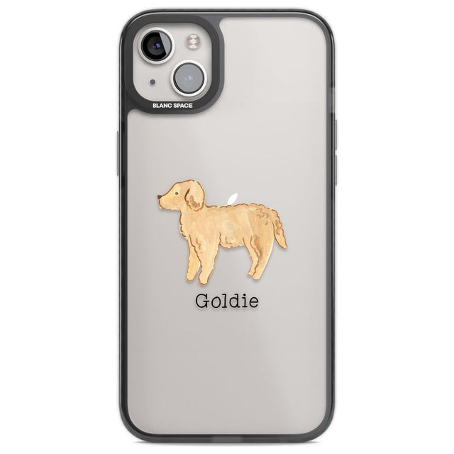 Personalised Hand Painted Goldendoodle Custom Phone Case iPhone 14 Plus / Black Impact Case Blanc Space