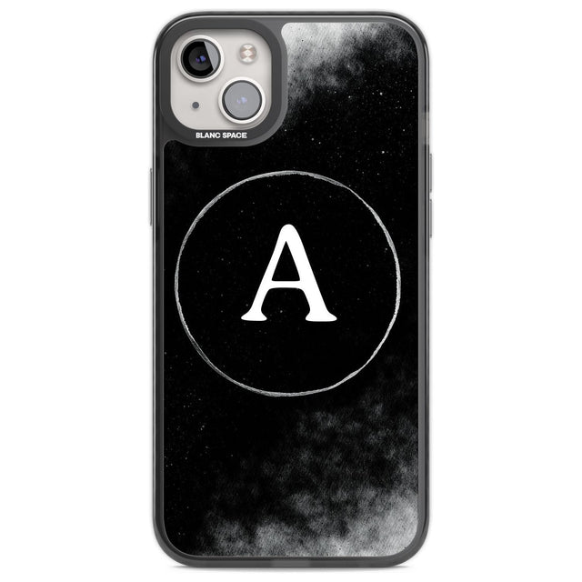 Personalised Eclipse Monogram Custom Phone Case iPhone 14 Plus / Black Impact Case Blanc Space