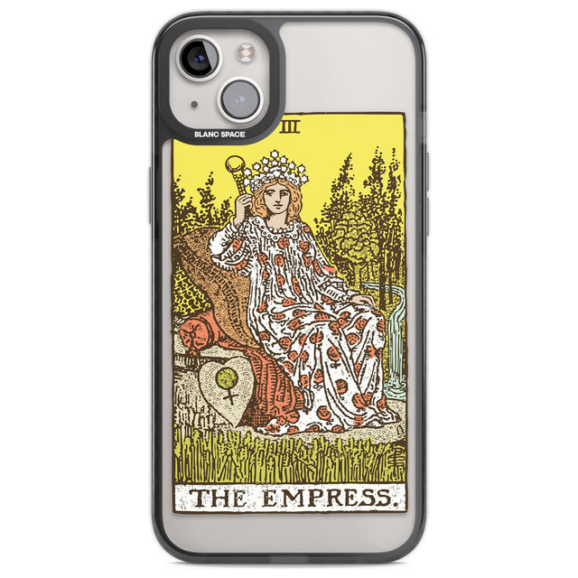 Personalised The Empress Tarot Card - Colour Custom Phone Case iPhone 14 Plus / Black Impact Case Blanc Space