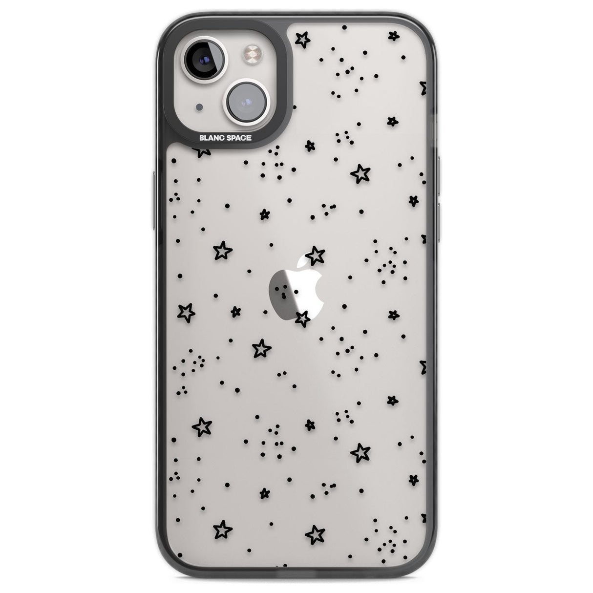 Mixed Stars Phone Case iPhone 14 Plus / Black Impact Case Blanc Space