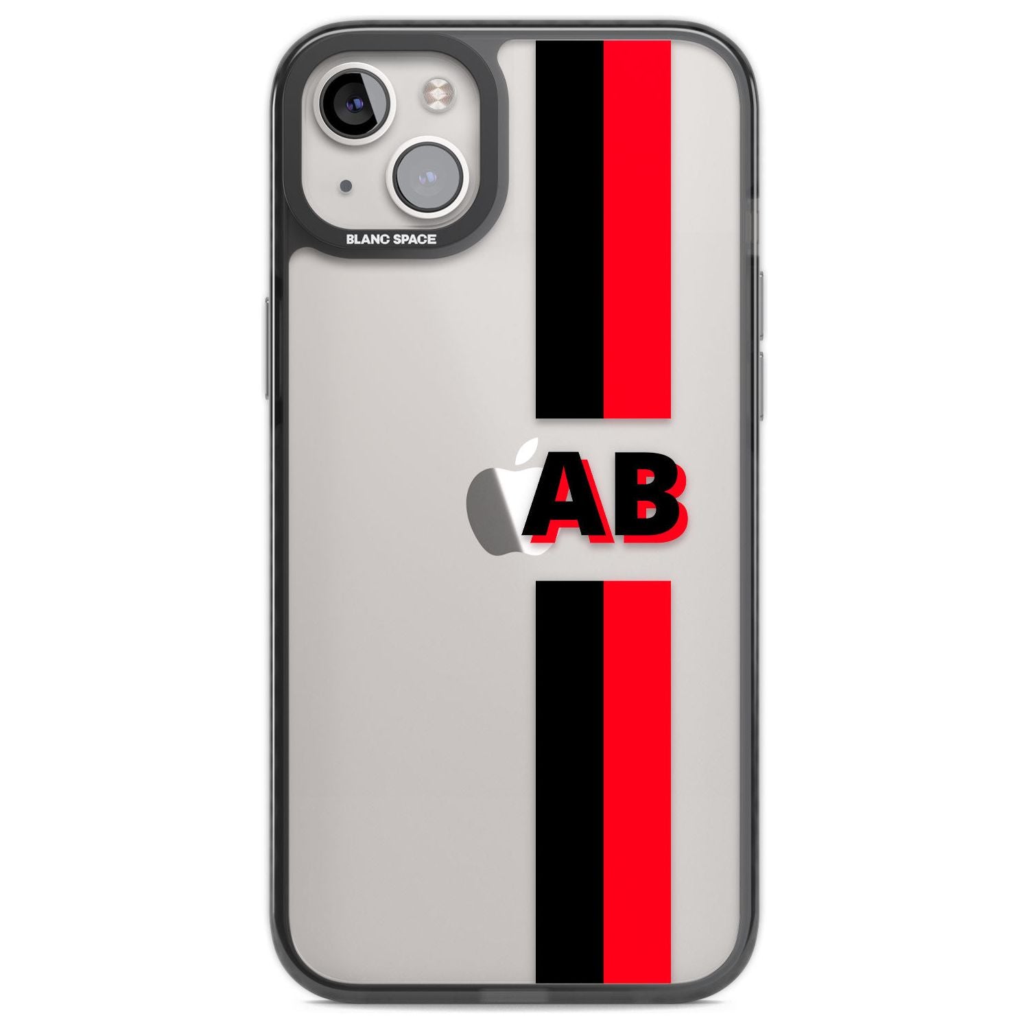 Personalised Clear Text  6C Custom Phone Case iPhone 14 Plus / Black Impact Case Blanc Space