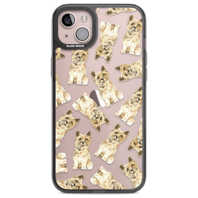 Cairn Terrier Watercolour Dog Pattern Phone Case iPhone 14 Plus / Black Impact Case Blanc Space