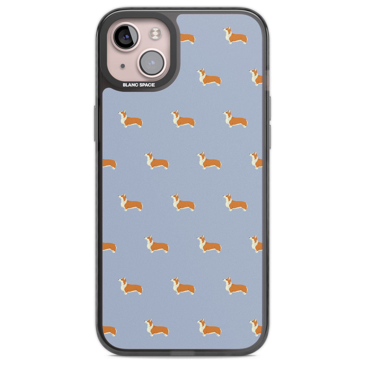 Pembroke Welsh Corgi Dog Pattern Phone Case iPhone 14 Plus / Black Impact Case Blanc Space