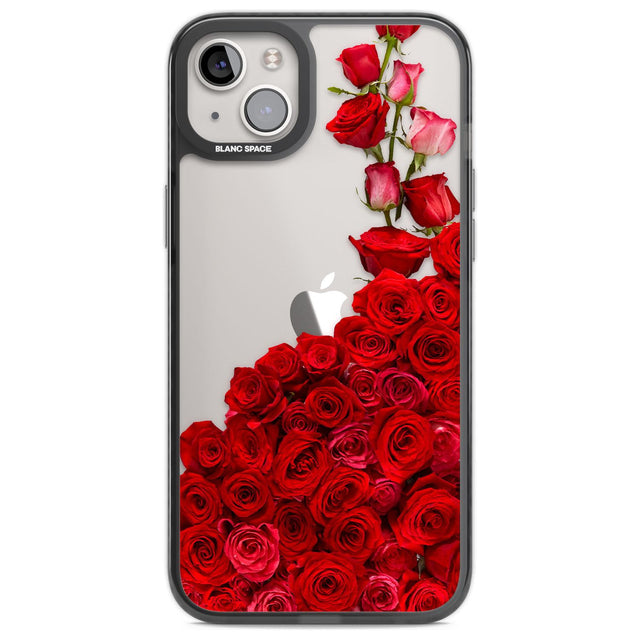 Floral Roses Phone Case iPhone 14 Plus / Black Impact Case Blanc Space