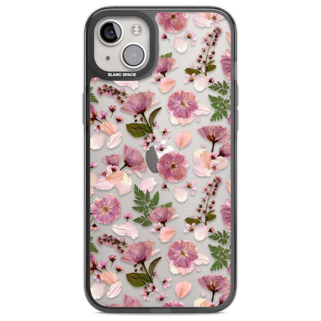 Floral Menagerie Transparent Design Phone Case iPhone 14 Plus / Black Impact Case Blanc Space