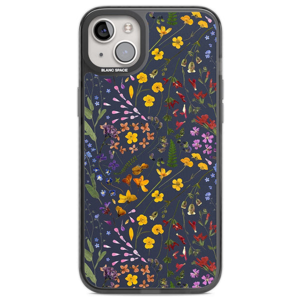 Wildflowers & Leaves In Navy