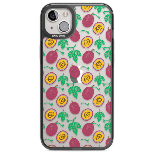 Passion Fruit Pattern Phone Case iPhone 14 Plus / Black Impact Case Blanc Space