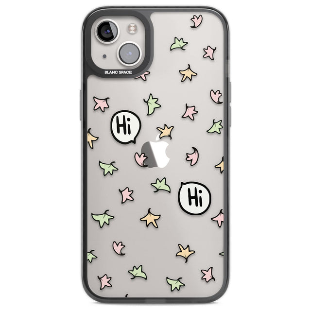 Heartstopper Leaves Pattern Phone Case iPhone 14 Plus / Black Impact Case Blanc Space