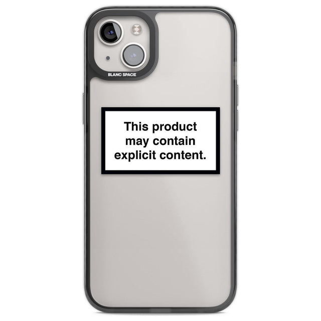 Contains Explicit Content Phone Case iPhone 14 Plus / Black Impact Case Blanc Space