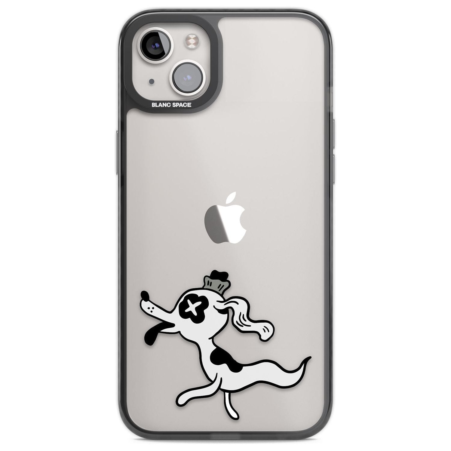 Dog Spirit Phone Case iPhone 14 Plus / Black Impact Case Blanc Space