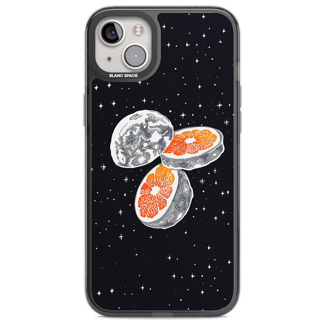 Blood Orange Moon Phone Case iPhone 14 Plus / Black Impact Case Blanc Space