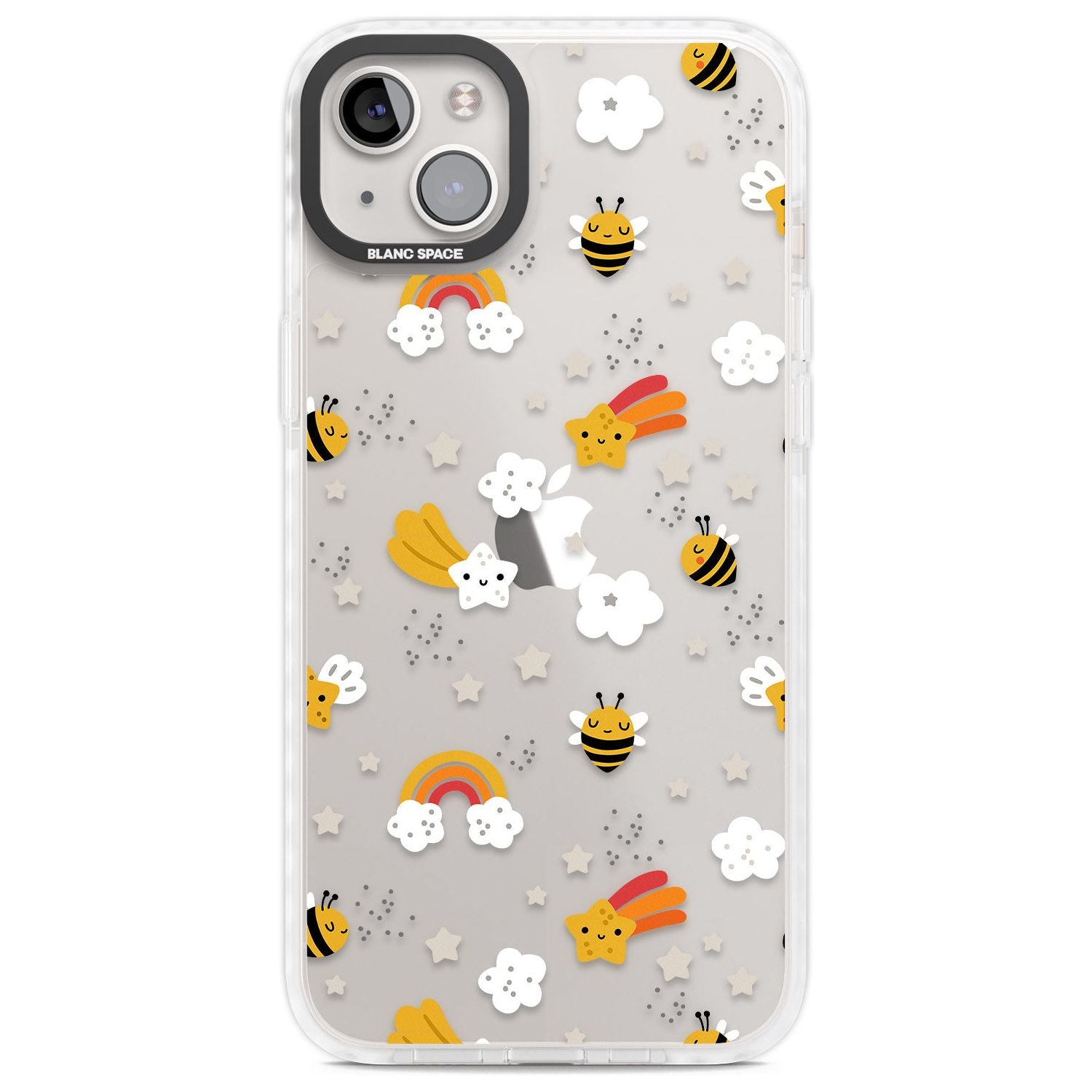 Busy Bee Phone Case iPhone 14 Plus / Impact Case Blanc Space