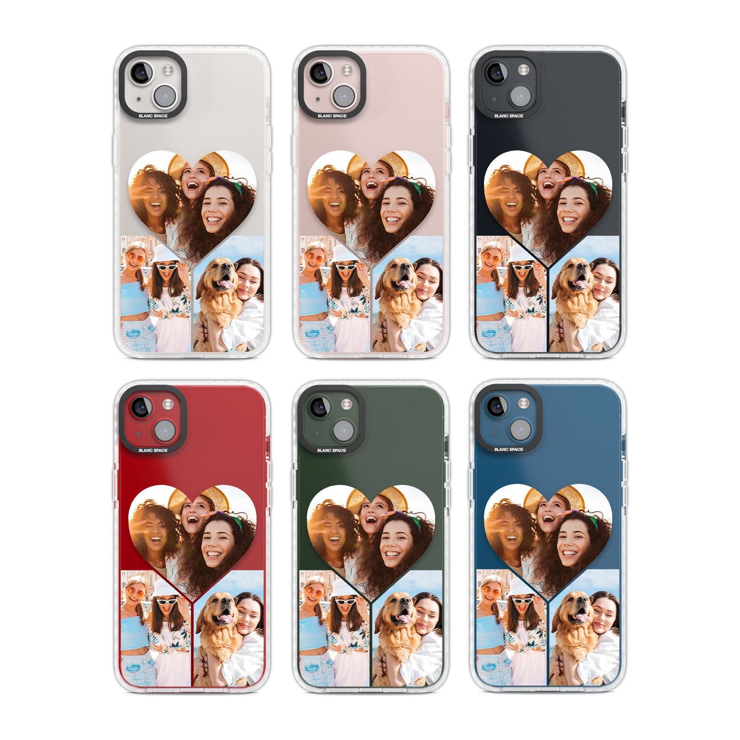 Personalised Heart Photo GridPhone Case for iPhone 14 Plus