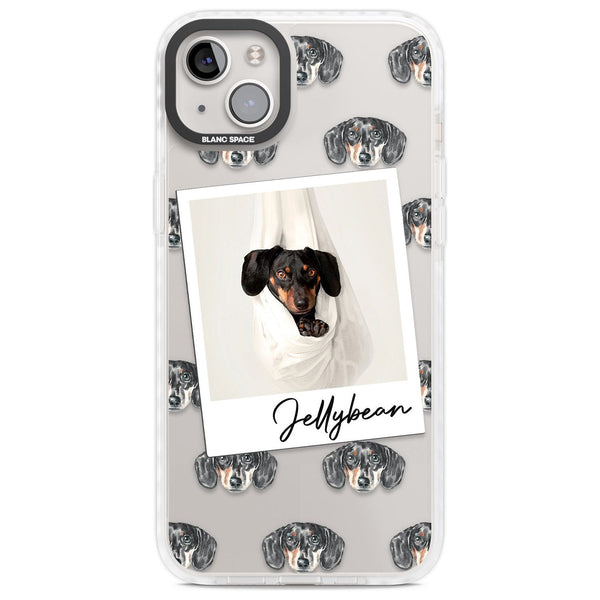 Personalised Black Dachshund Instant Camera Photo