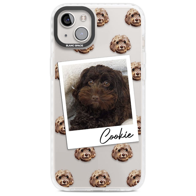 Personalised Cockapoo, Brown - Dog Photo Custom Phone Case iPhone 14 Plus / Impact Case Blanc Space