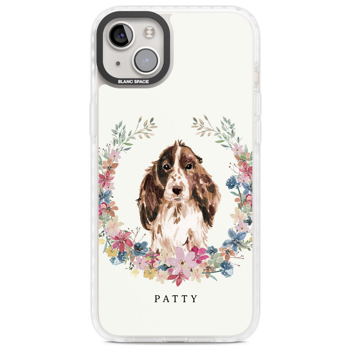 Personalised Brown Cocker Spaniel - Watercolour Dog Portrait Custom Phone Case iPhone 14 Plus / Impact Case Blanc Space