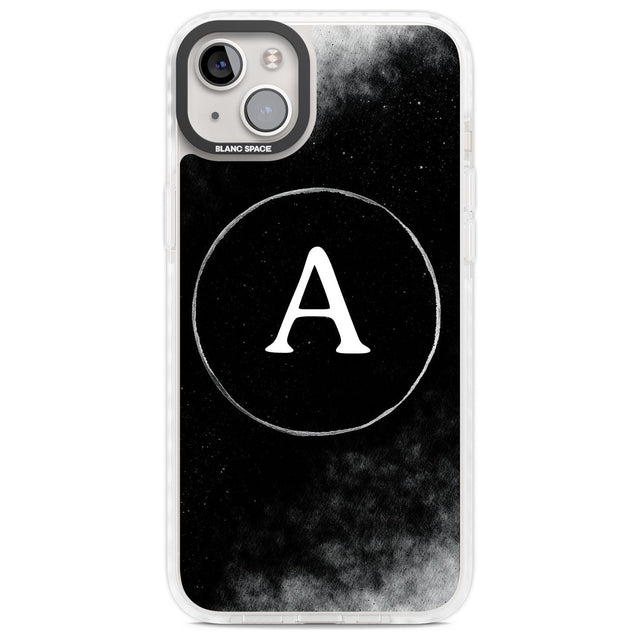 Personalised Eclipse Monogram Custom Phone Case iPhone 14 Plus / Impact Case Blanc Space