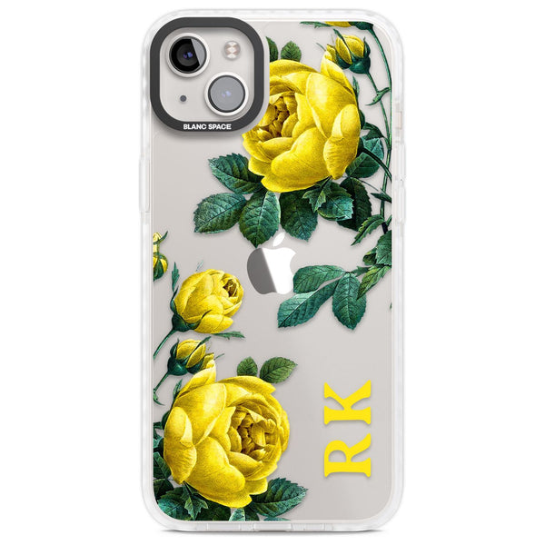 Personalised Vintage Floral Yellow Roses