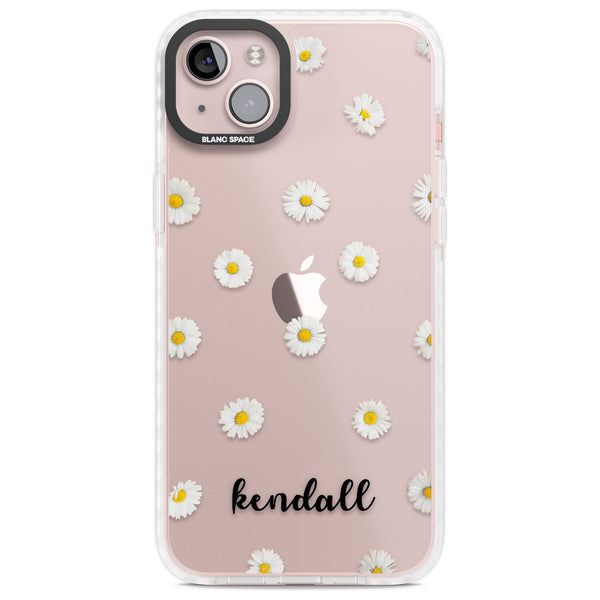 Personalised White Daisies & Cursive