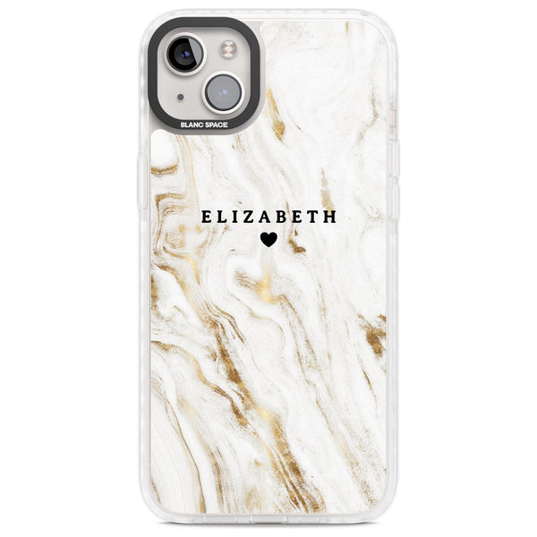 Personalised White Gilded Marble