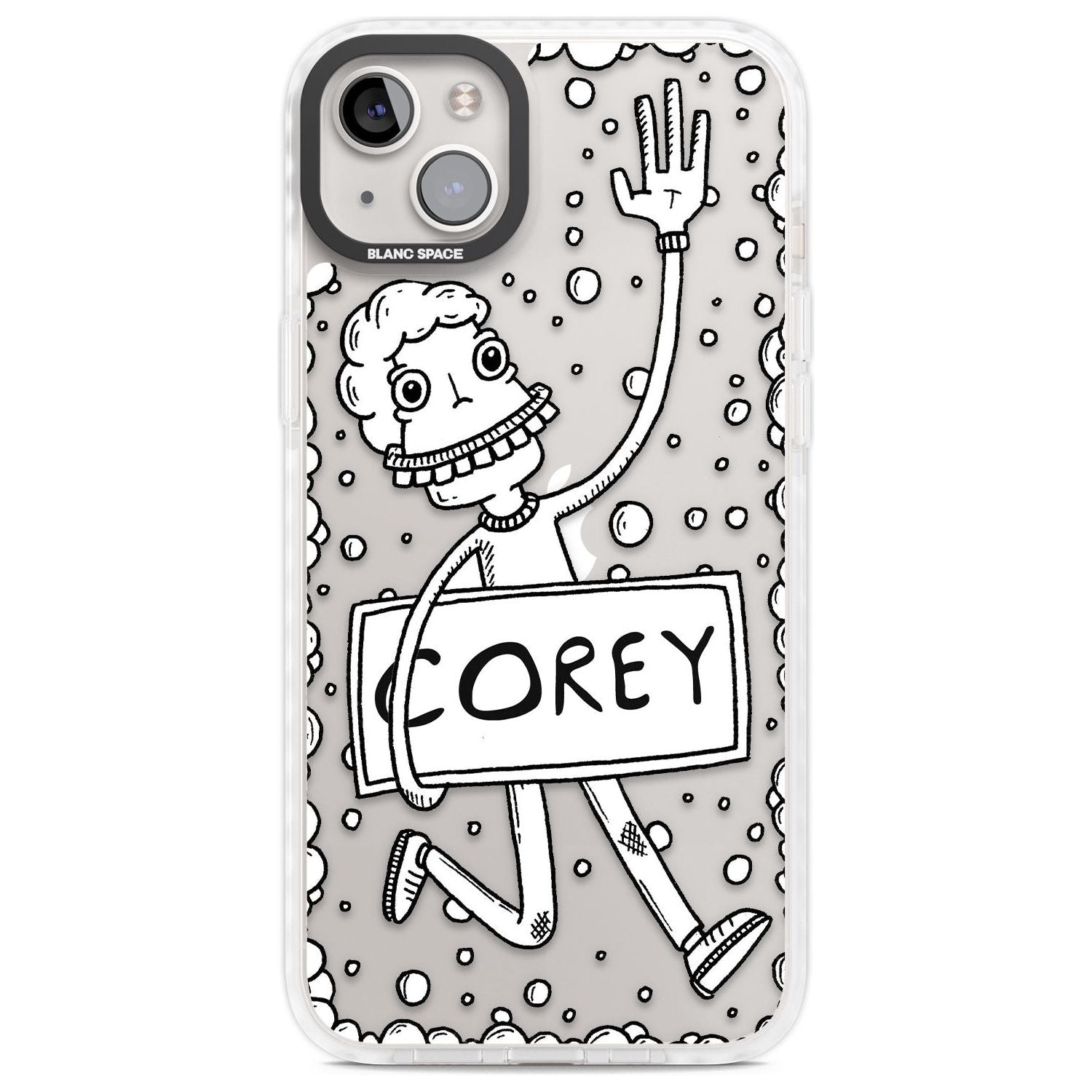 Personalised Banner Boy Custom Phone Case iPhone 14 Plus / Impact Case Blanc Space