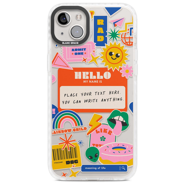 Personalised Retro Nametag Sticker