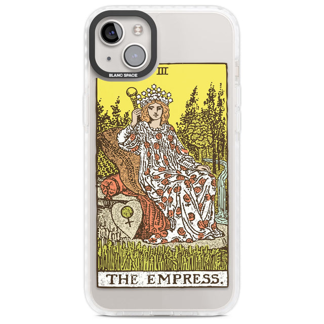 Personalised The Empress Tarot Card - Colour Custom Phone Case iPhone 14 Plus / Impact Case Blanc Space