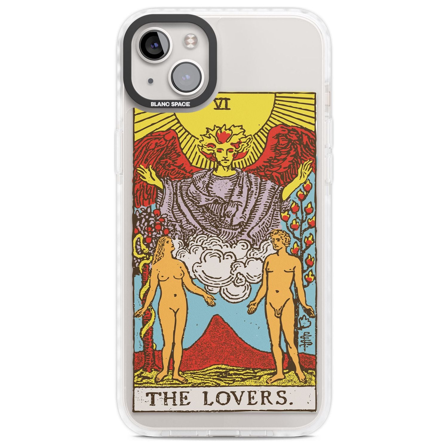 Personalised The Lovers Tarot Card - Colour Custom Phone Case iPhone 14 Plus / Impact Case Blanc Space