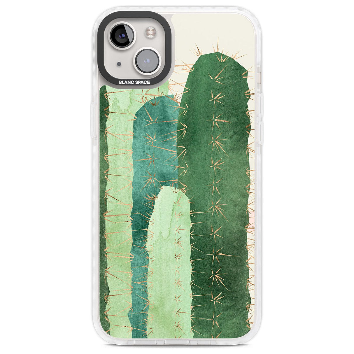 Large Cacti Mix Design Phone Case iPhone 14 Plus / Impact Case Blanc Space