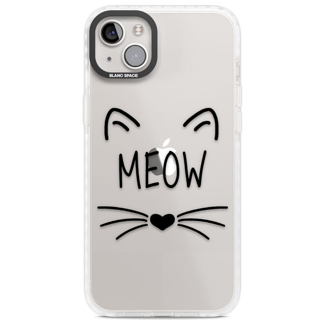 Cat Whiskers Phone Case iPhone 14 Plus / Impact Case Blanc Space
