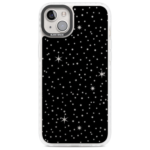 Celestial  Cut-Out Stars Phone Case iPhone 14 Plus / Impact Case Blanc Space