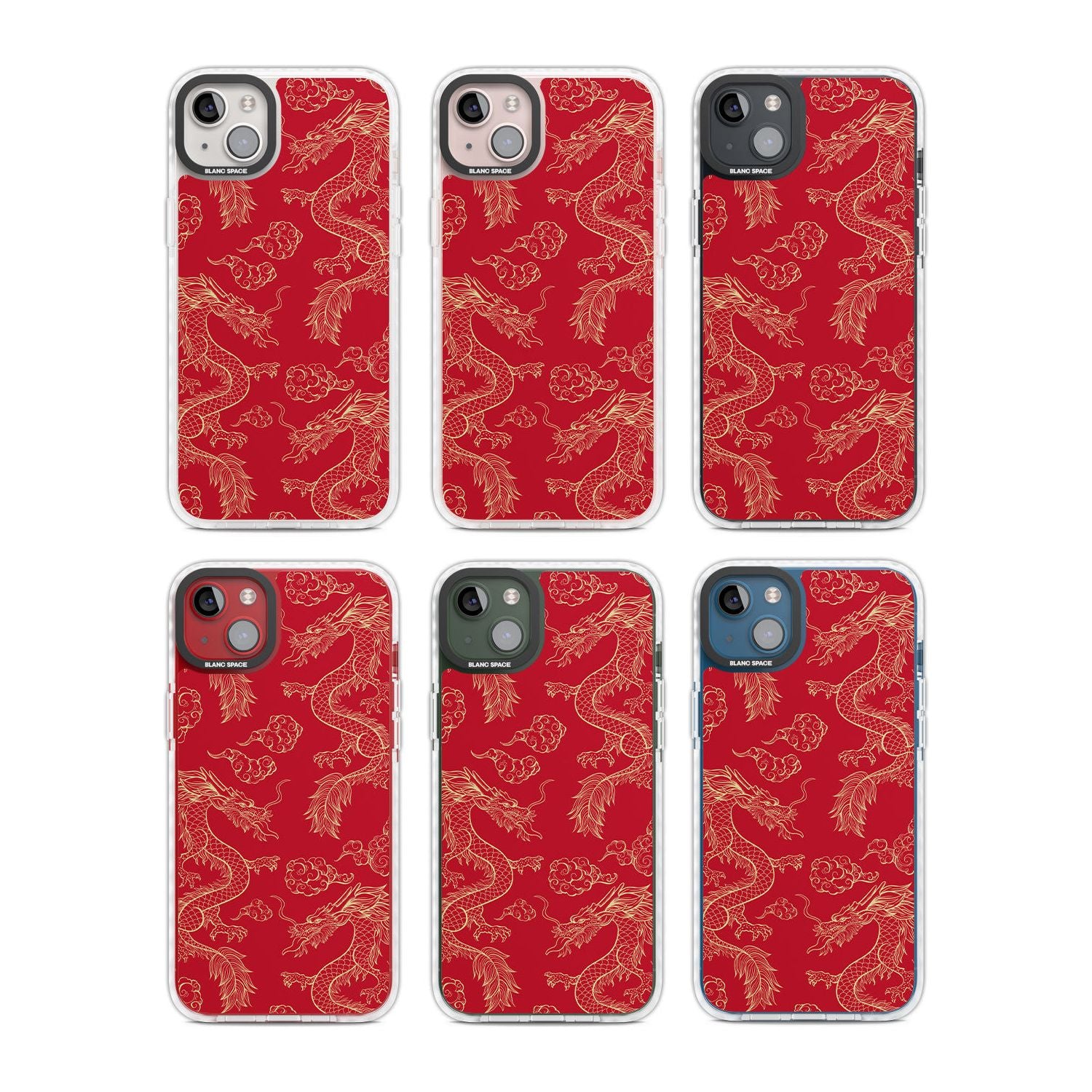 Red And Gold Dragon Pattern