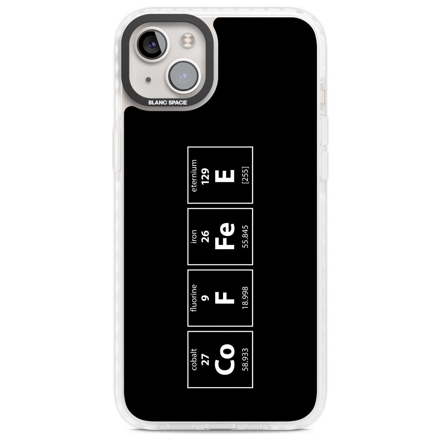 Coffee Element (Black) Phone Case iPhone 14 Plus / Impact Case Blanc Space