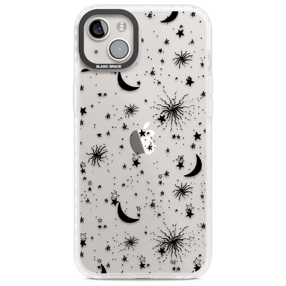 Moons & Stars Phone Case iPhone 14 Plus / Impact Case Blanc Space
