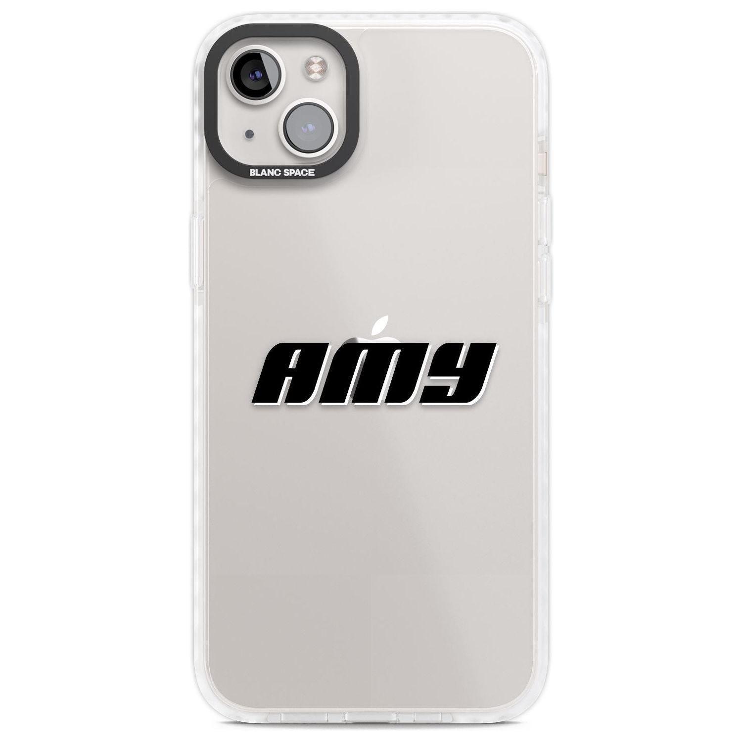 Personalised Clear Text  1C Custom Phone Case iPhone 14 Plus / Impact Case Blanc Space