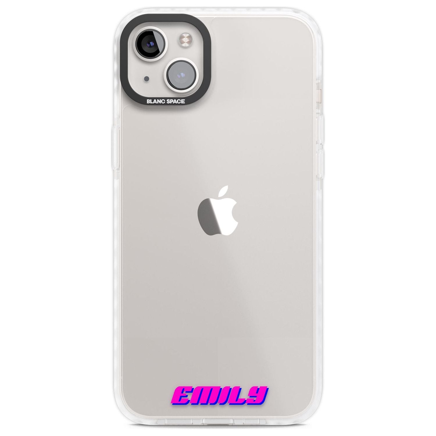 Personalised Clear Text  2C Custom Phone Case iPhone 14 Plus / Impact Case Blanc Space
