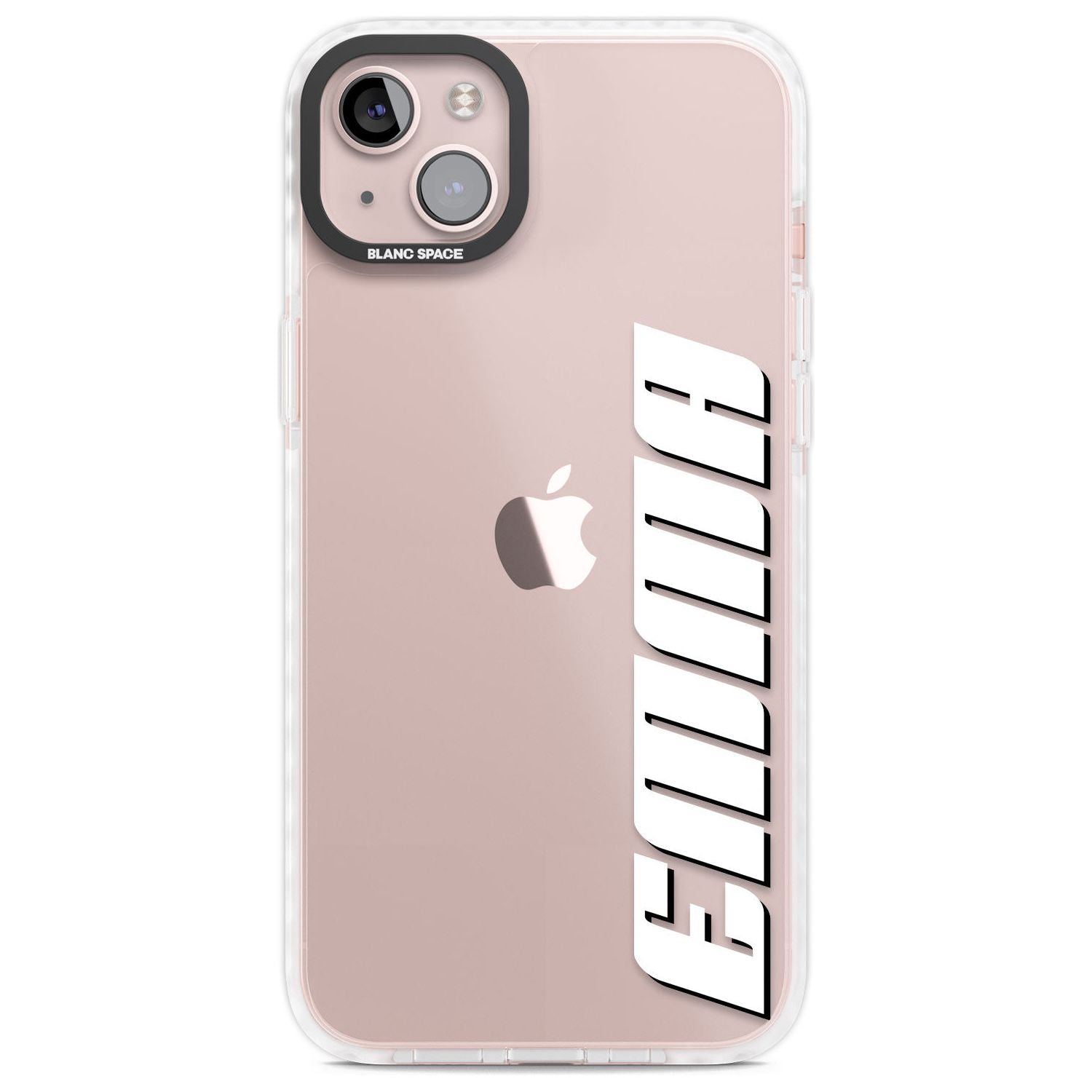 Personalised Clear Text  4B Custom Phone Case iPhone 14 Plus / Impact Case Blanc Space