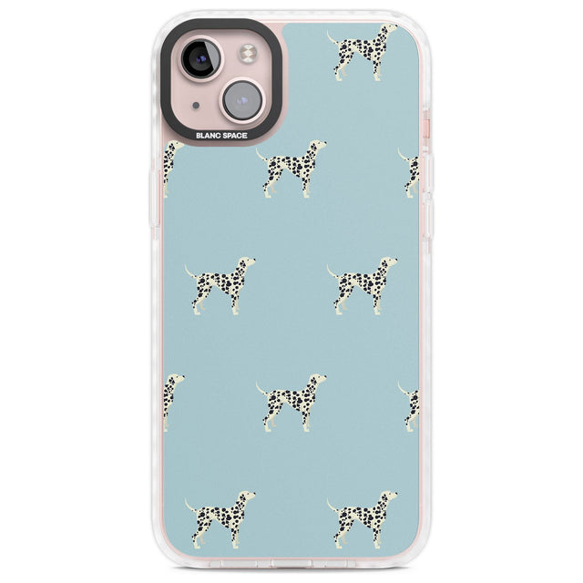 Dalmation Dog Pattern Phone Case iPhone 14 Plus / Impact Case Blanc Space