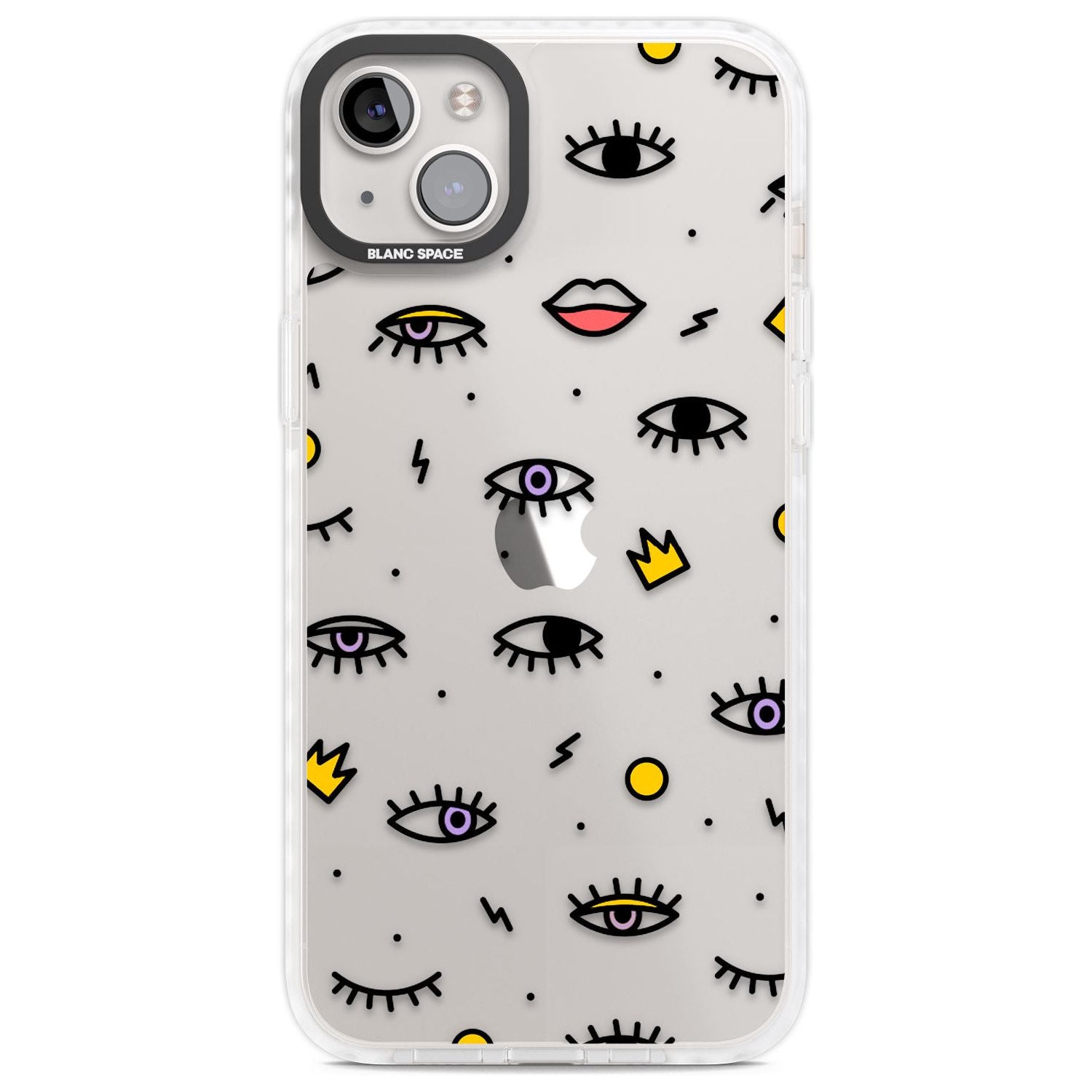 Eyes & Lips Icons Phone Case iPhone 14 Plus / Impact Case Blanc Space